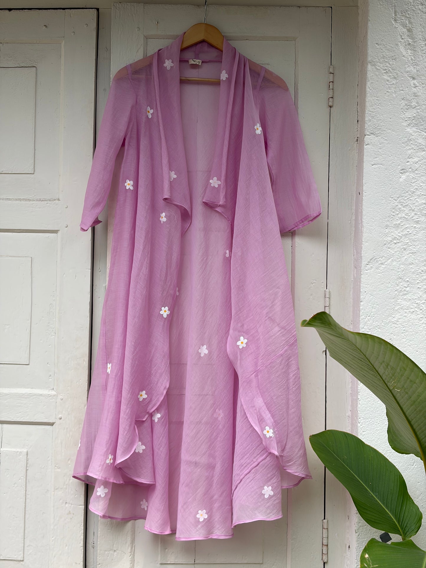 The Lavender Kutty Poovu Dress | Handwoven Chanderi Edition