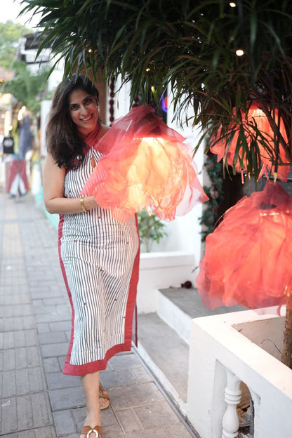 CRIMSON COAST HALTER DRESS