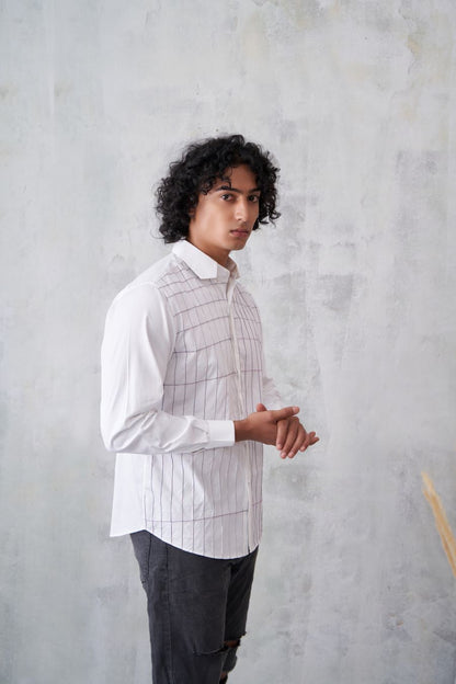 WHITE SHIRT WITH PINTUCK