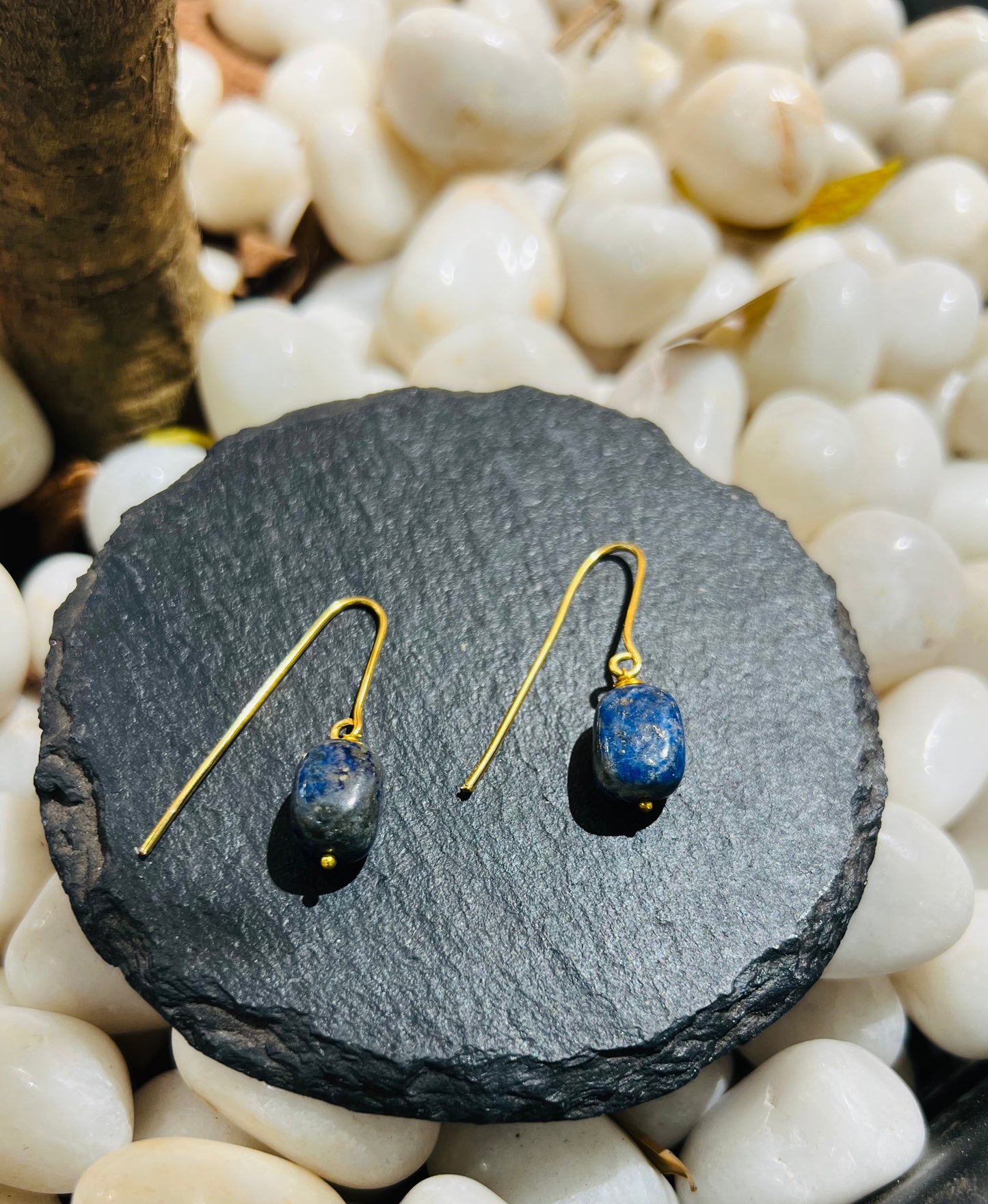 BLUE STONE EARRING