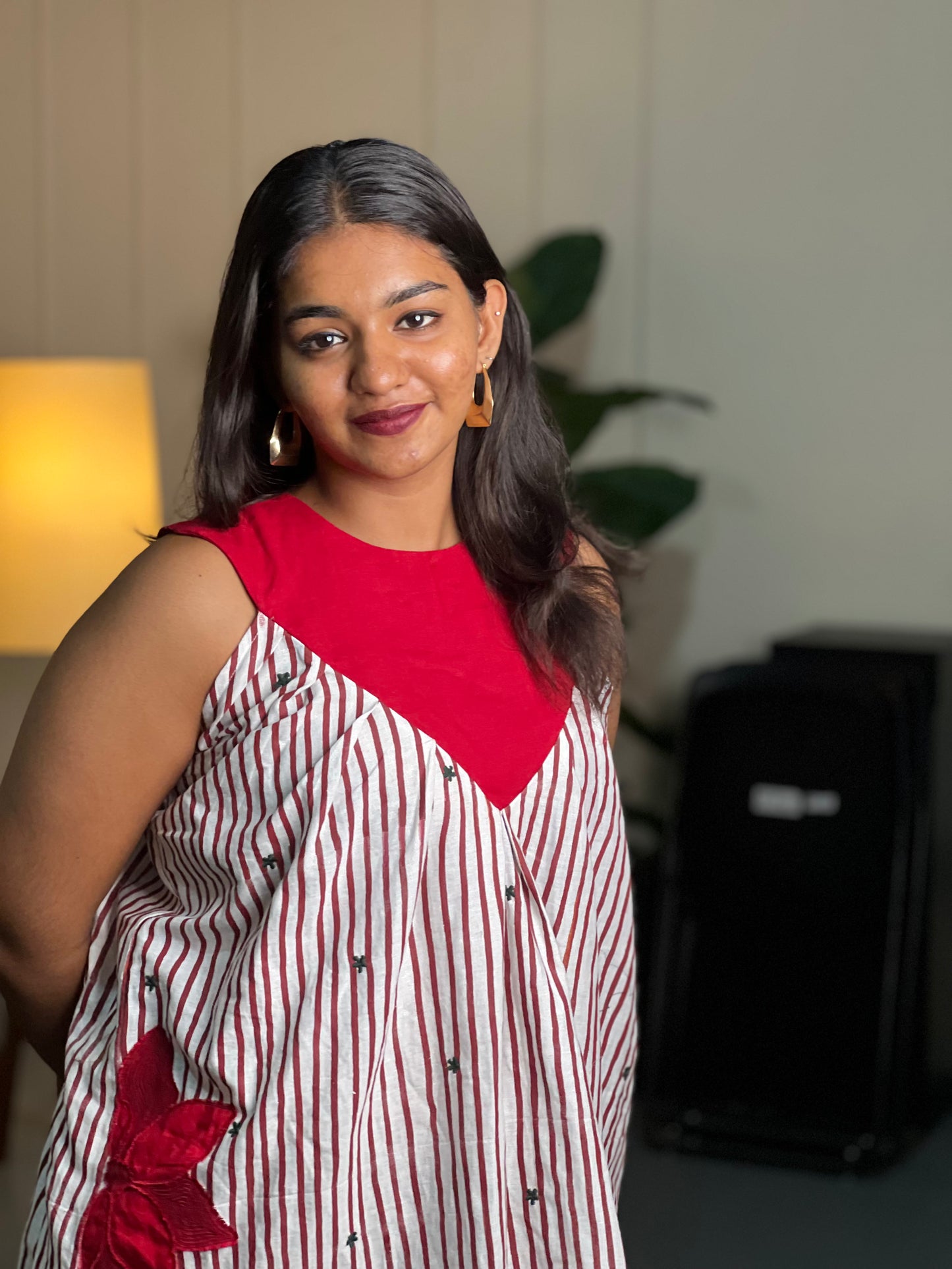 SCARLET PLEATED DRESS