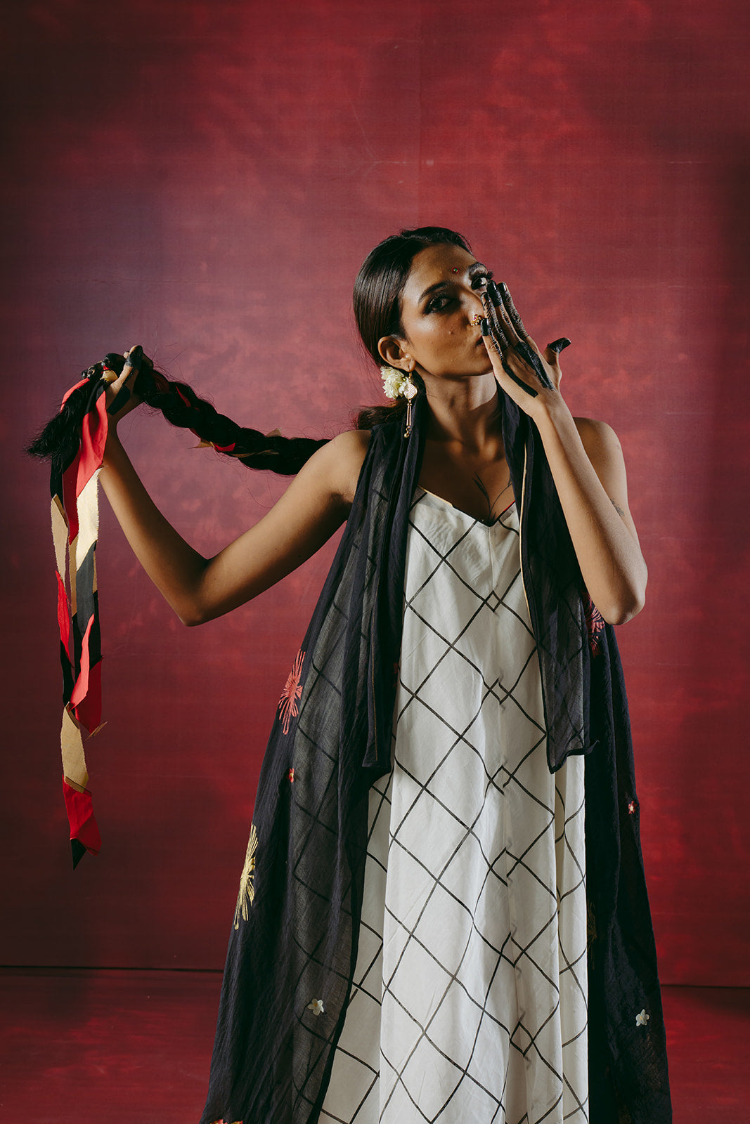 KATTAM DRESS WITH NIDRA OVERLAY