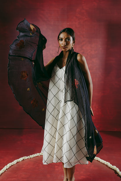 KATTAM DRESS WITH NIDRA OVERLAY