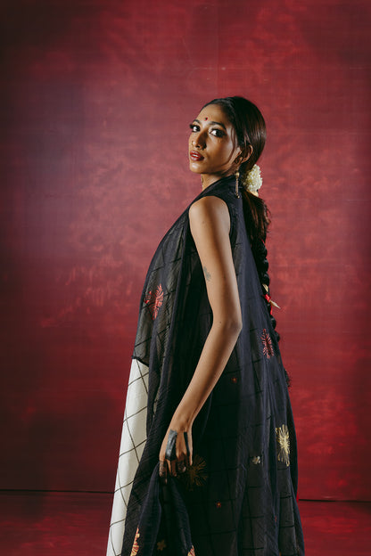 KATTAM DRESS WITH NIDRA OVERLAY