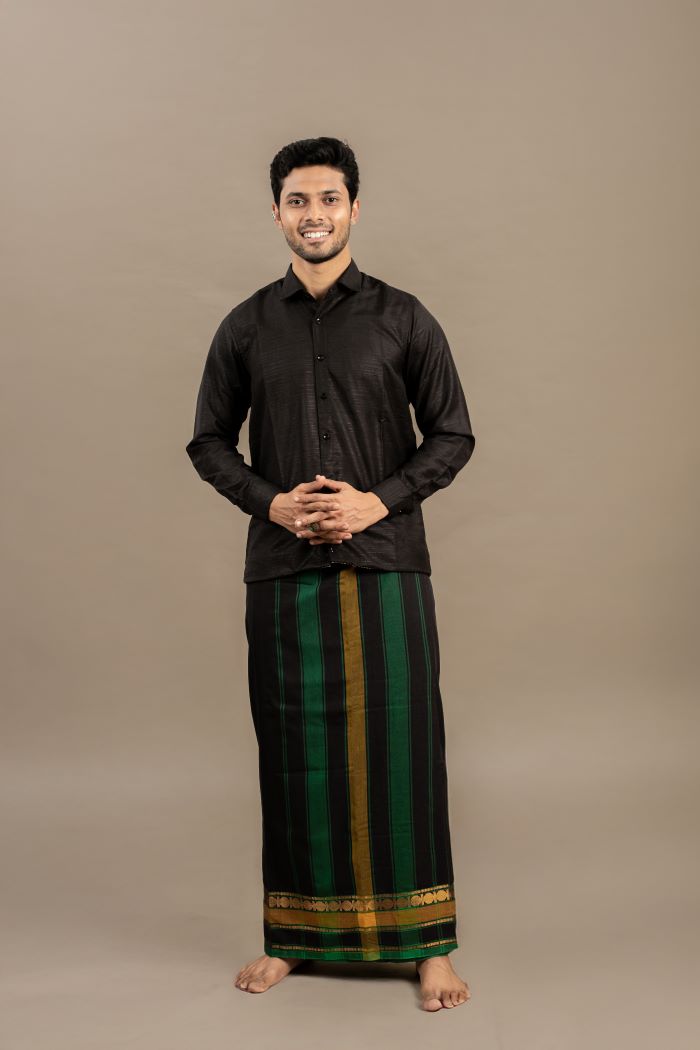 PRITVI BLACK VESHTI
