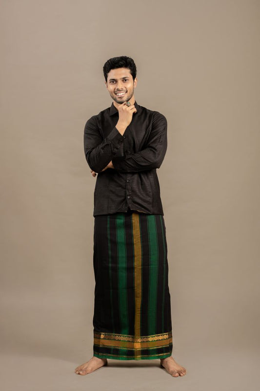 PRITVI BLACK VESHTI