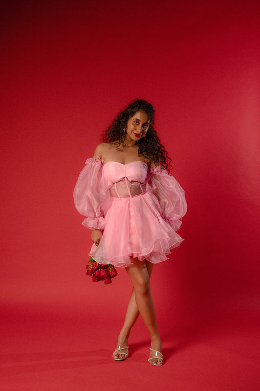 Athira Pink Short Corset Dress