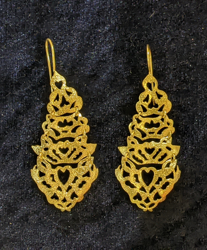 Gold Hanging Hooks Earrings