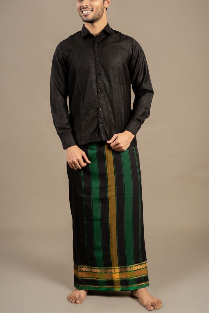 PRITVI BLACK VESHTI