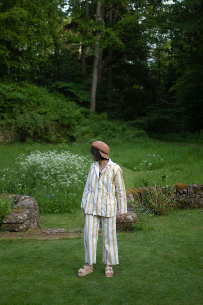 Nelson Yellow Striped Utility Jacket | House of Vandy