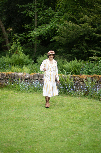 The Summer Trench Coat | Yellow Striped Lightweight Layer