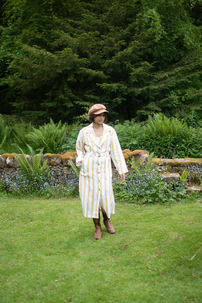 The Summer Trench Coat | Yellow Striped Lightweight Layer