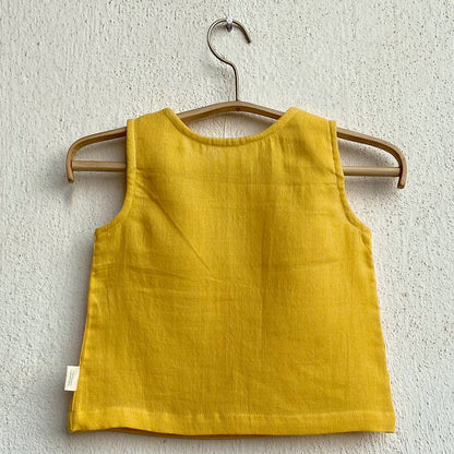 Kids Unisex Organic Cotton Yellow Zoo Jhabla