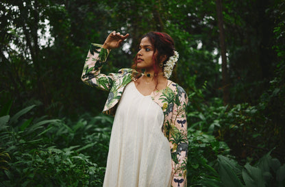 Kattil Onam Wild Jacket with Gold Boota Dress