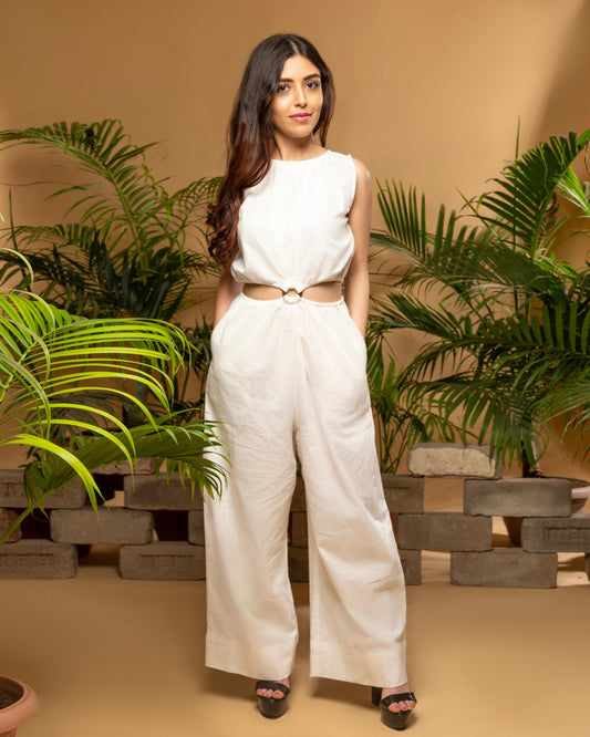 White Ring Jumpsuit