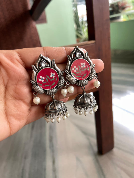 Raazi - Enamel Handpainted Stud Earrings