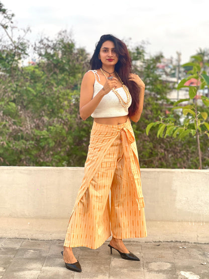 WRAP PANT ORANGE STRIPES