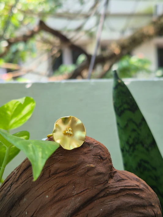 BRASS STATEMENT FINGER RING