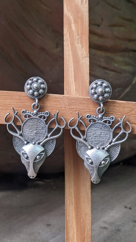 ANTELOPE | SILVER PLATED STATEMENT EARRINGS