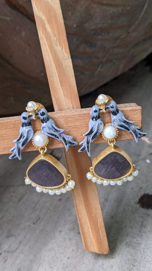 MUKTHA | DUAL PAKSHI WITH STONE & PEARL