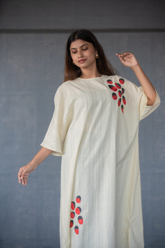 OFF-WHITE KAFTAN DRESS