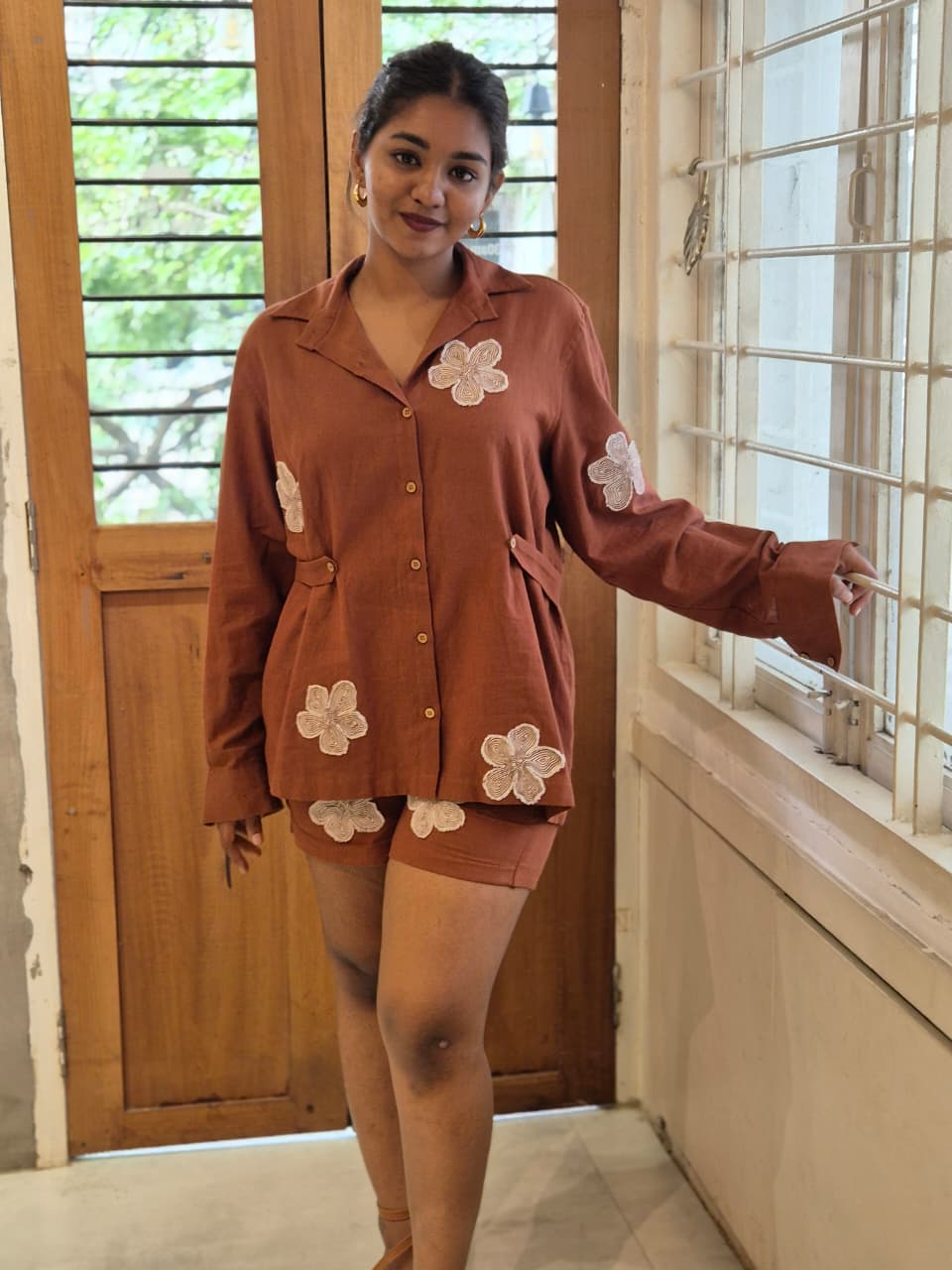 FRINGE FLOWER | SHIRT & SHORTS