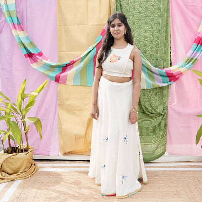The Manjari Skirt & Top | Onam Festive Ensemble