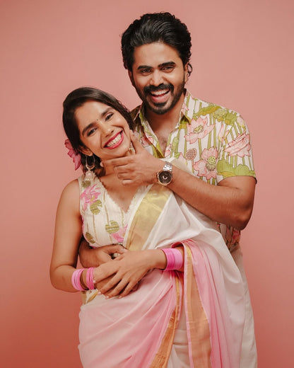 The Kamalam Saree & Blouse Set | Onam Festive Ensemble