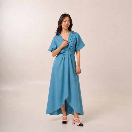 BLUE FLOWY DRESS