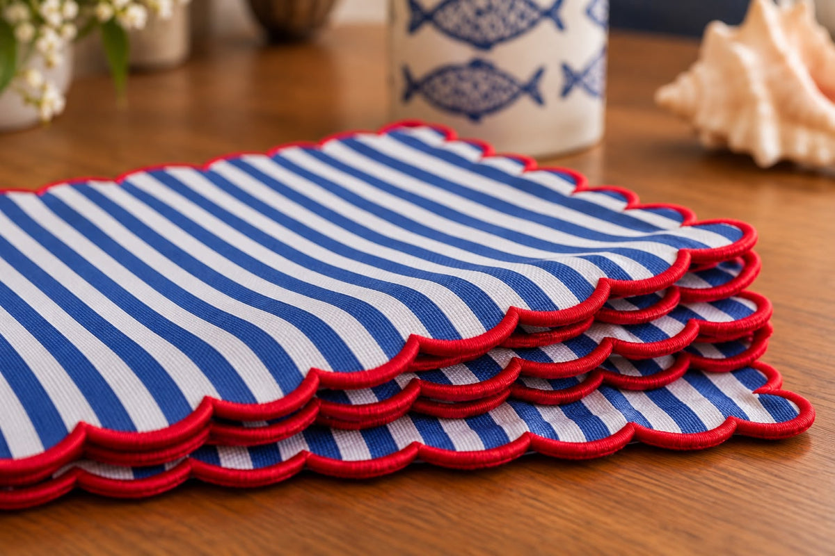 Scalloped Stripe Placemat