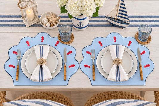Seahorse Embroidered Placemat