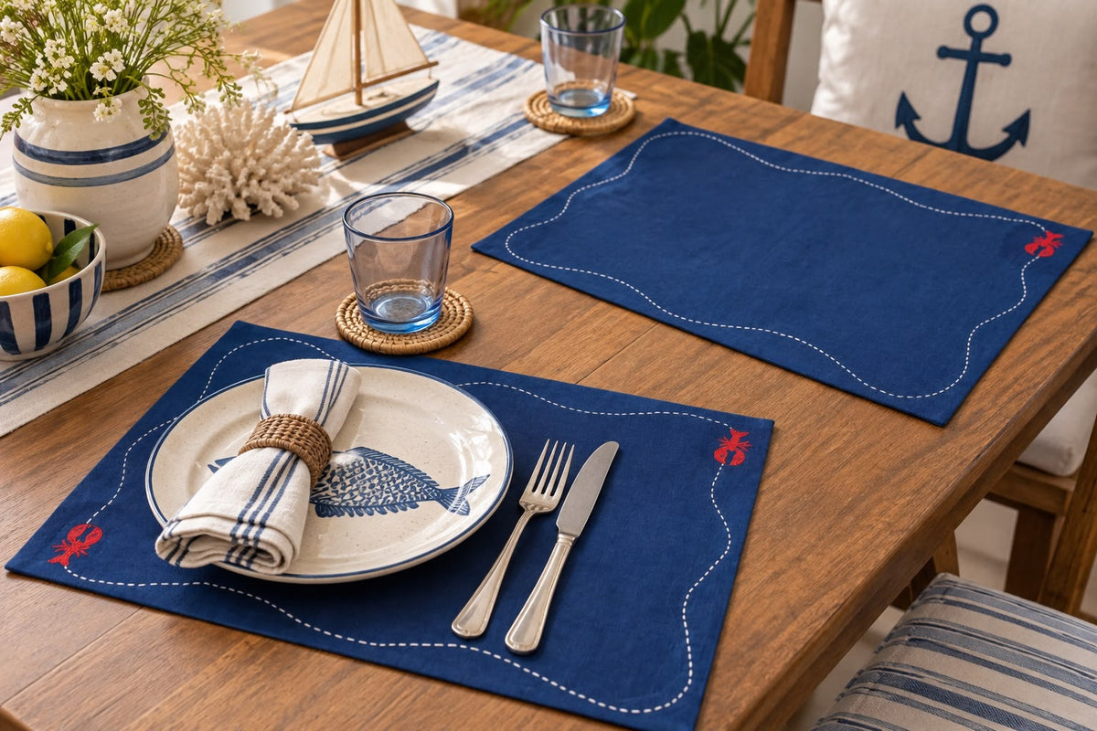 Kantha Embroidered Scorpion Placemat