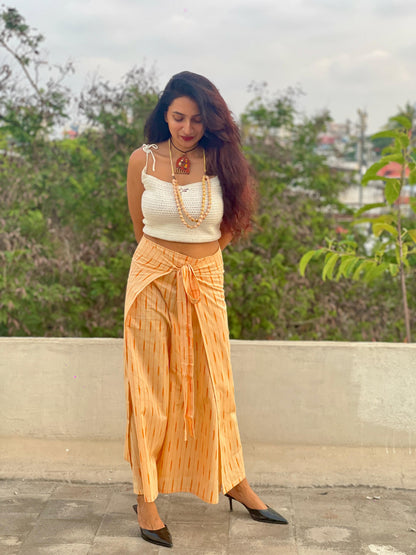 WRAP PANT ORANGE STRIPES
