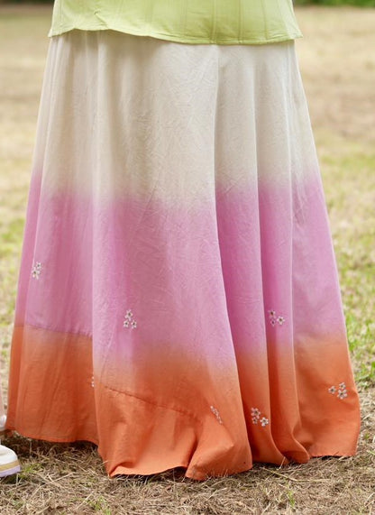 SUNDHARI PAVADA & TOP SET