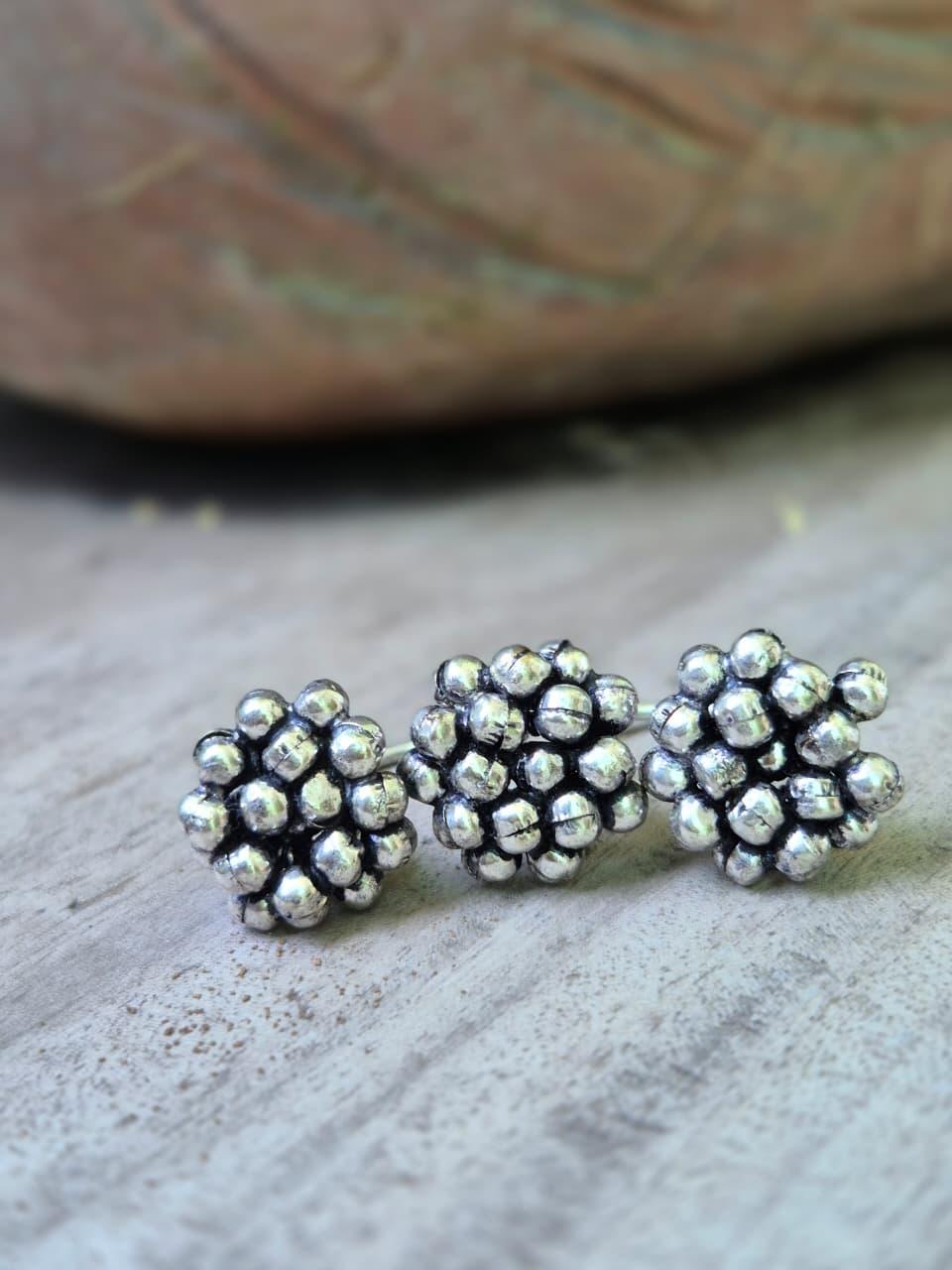 TRIPLE SILVER GHUNGROO | STATEMENT RING