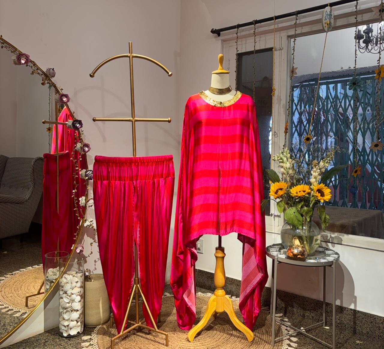 TULIP STRIPE KAFTAN SET