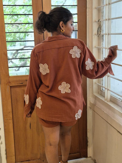 FRINGE FLOWER | SHIRT & SHORTS