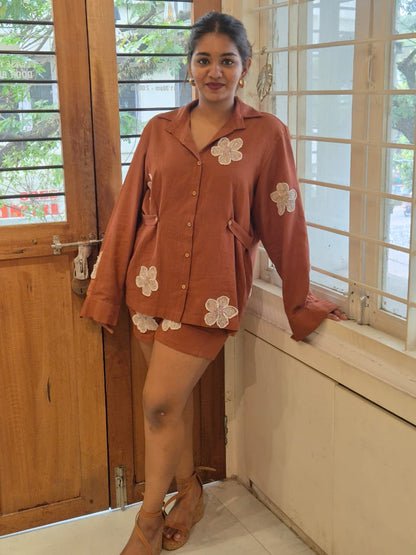 FRINGE FLOWER | SHIRT & SHORTS