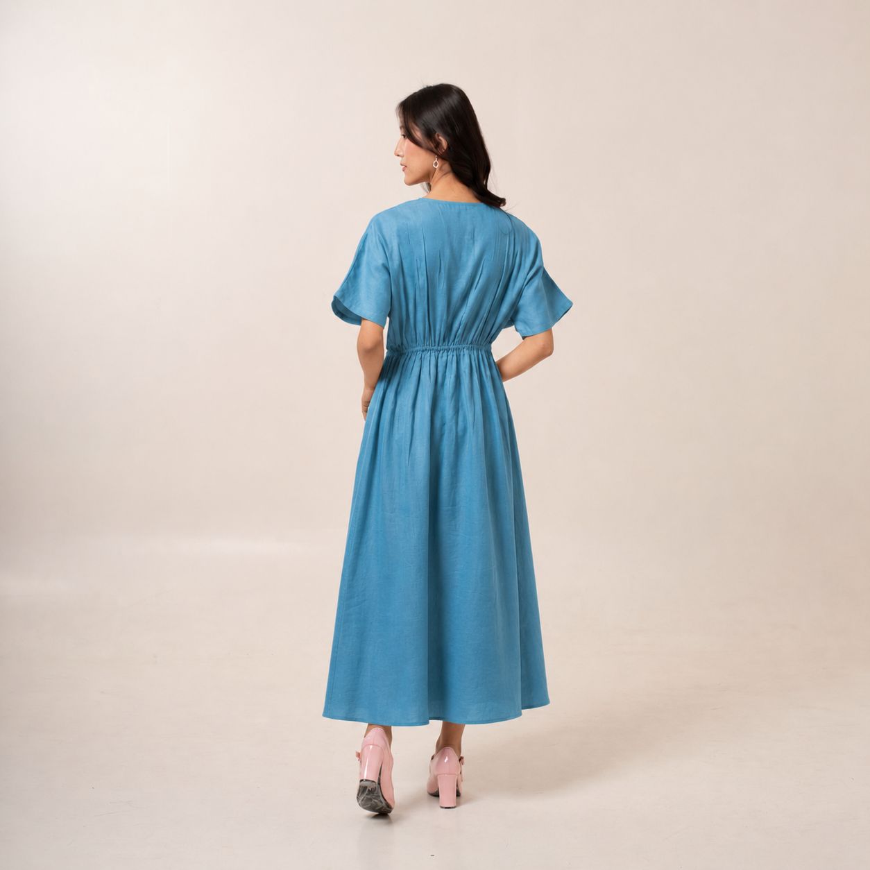 BLUE FLOWY DRESS