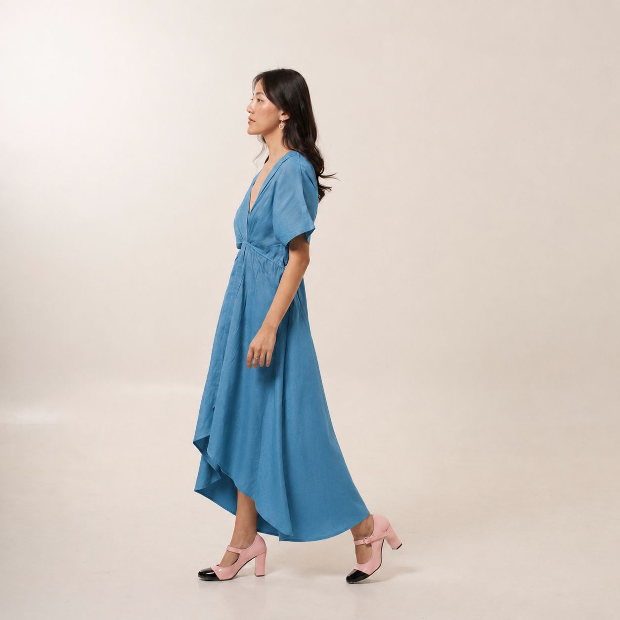 BLUE FLOWY DRESS