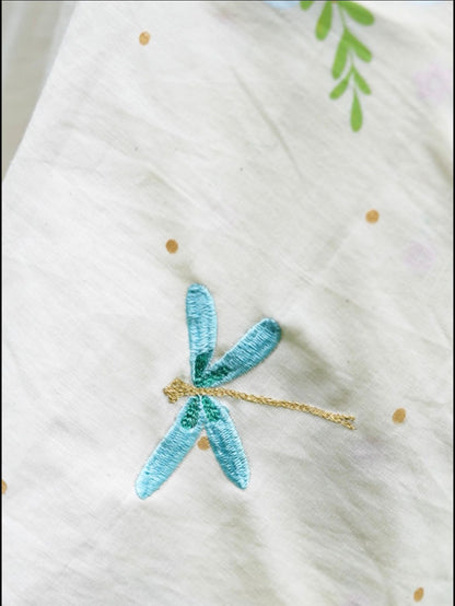 Manjari Screen-Print Saree | Mul Cotton Onam Saree