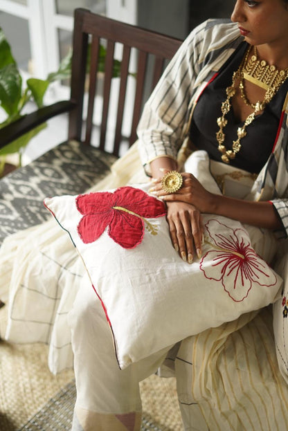 Chembarathi Appliqué Cushion Cover
