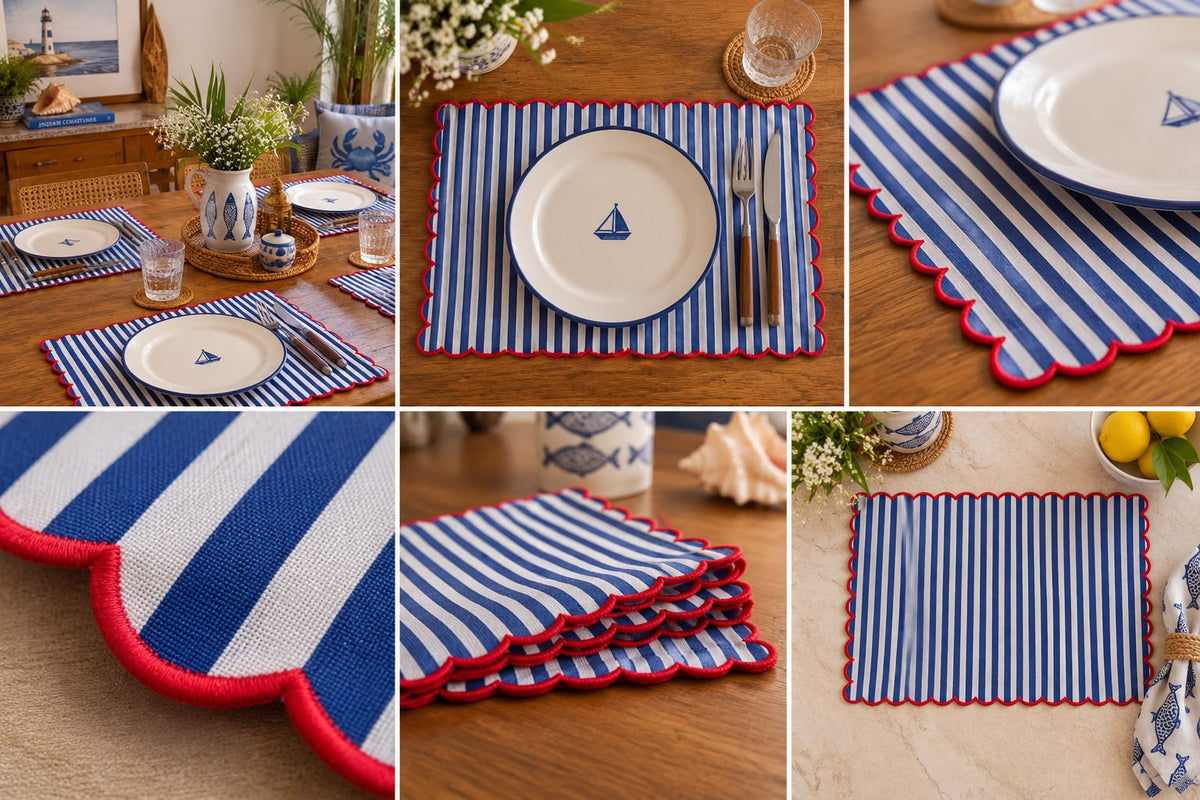 Scalloped Stripe Placemat