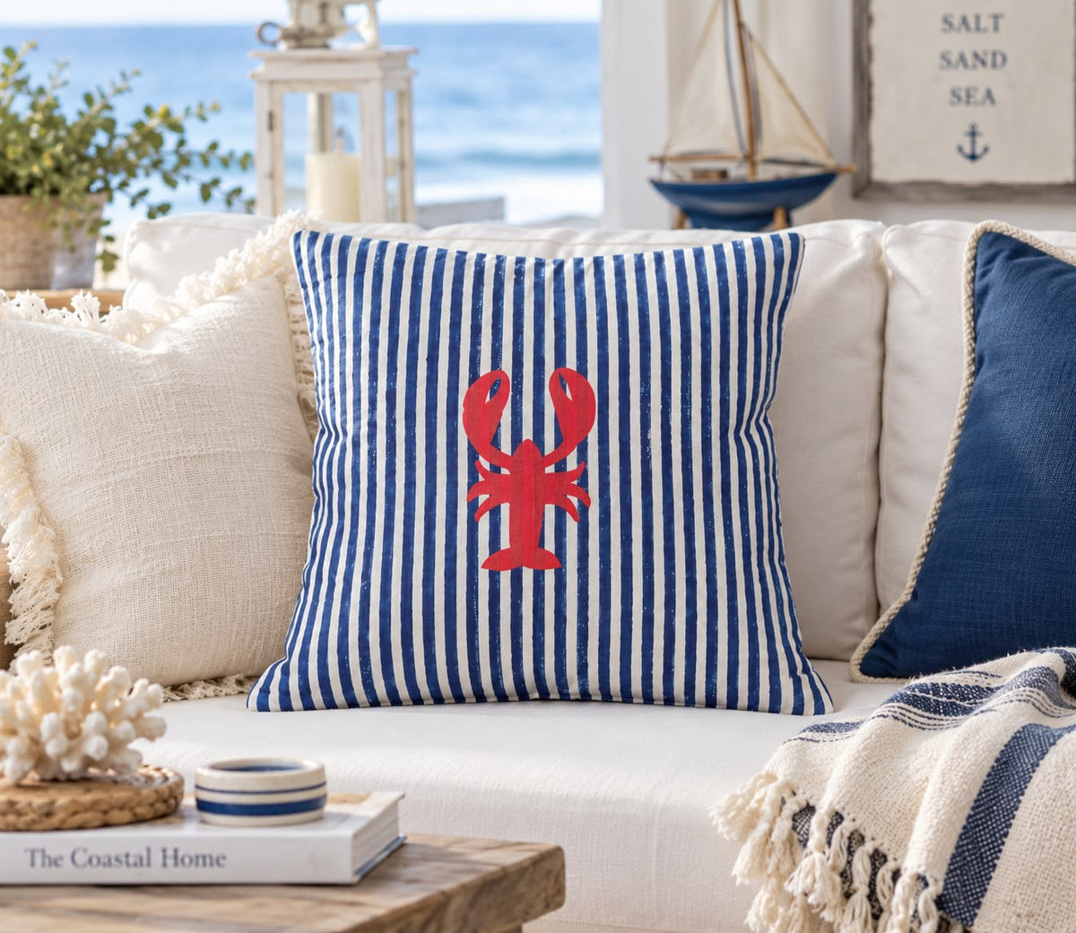 Striped Scorpion Cushion Cover