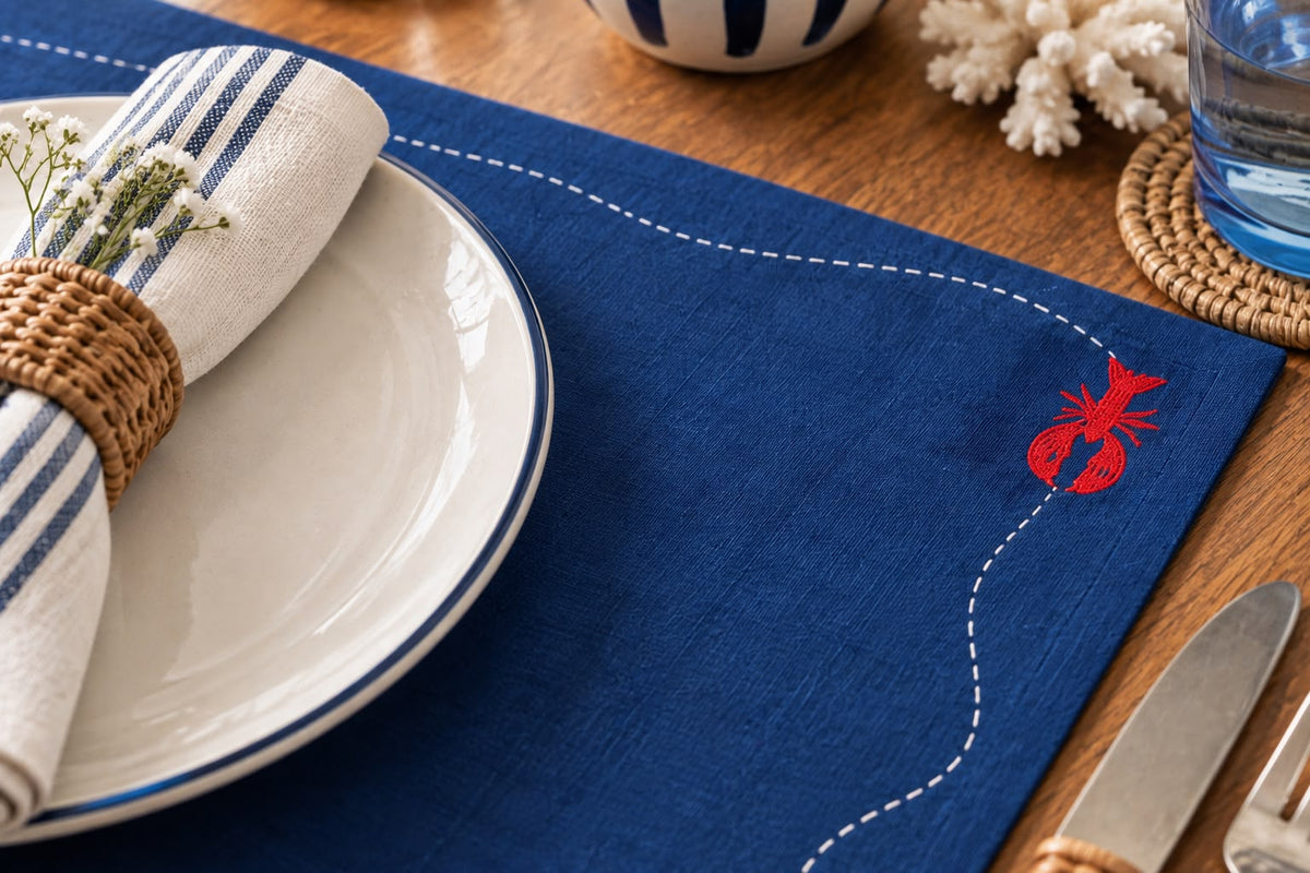 Kantha Embroidered Scorpion Placemat