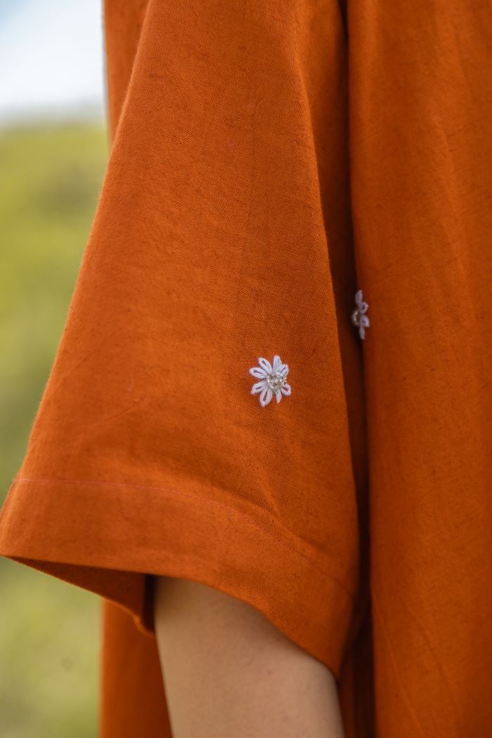 RUST TERRA MIDI DRESS