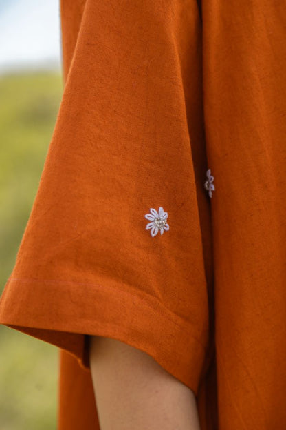 RUST TERRA MIDI DRESS