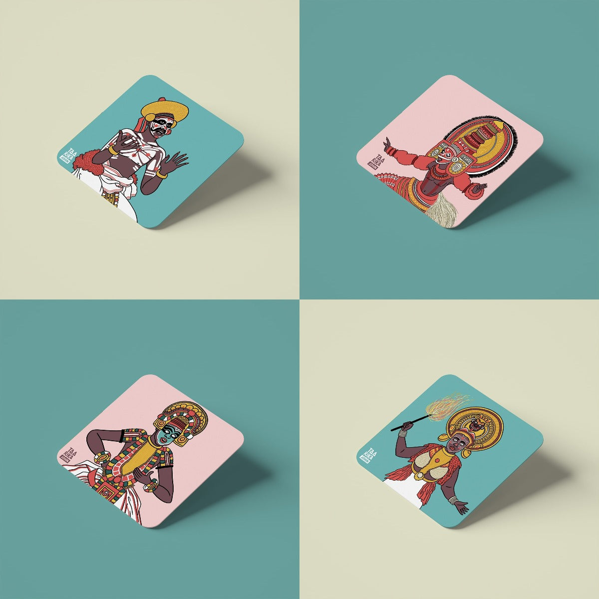 Kerala Art Forms Coasters