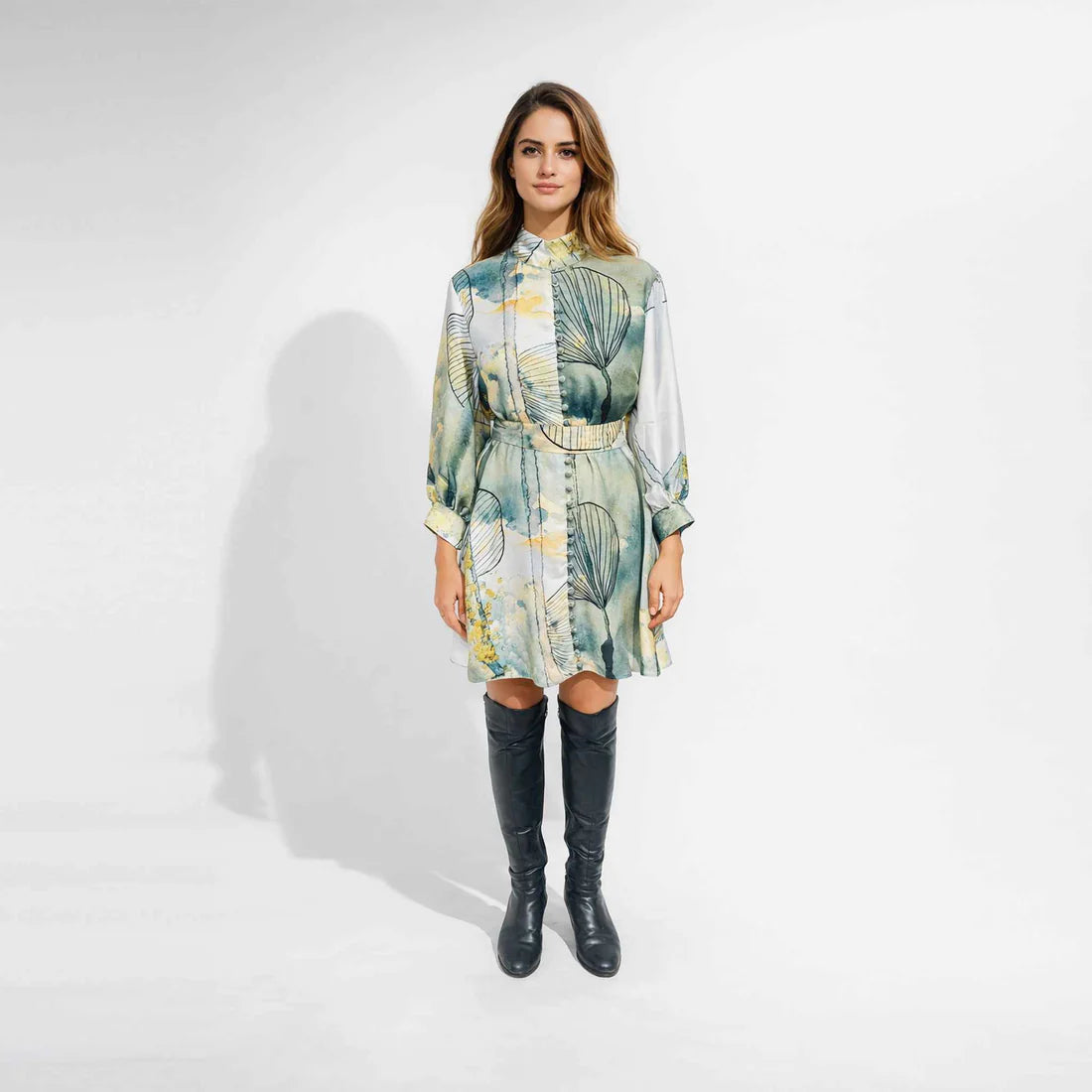 Volcanic Grey Short Dress | Rose Silk | Limited Edition