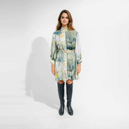 Volcanic Grey Short Dress | Rose Silk | Limited Edition
